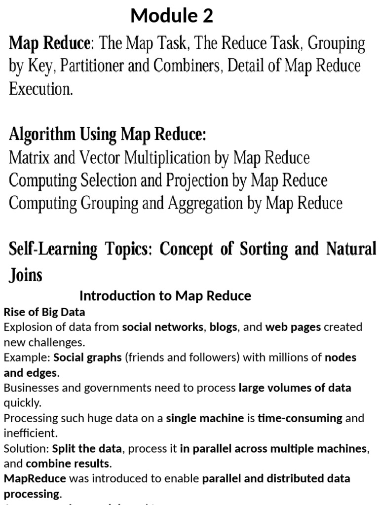 Introduction to MapReduce for Big Data | PDF | Map Reduce | Apache Hadoop