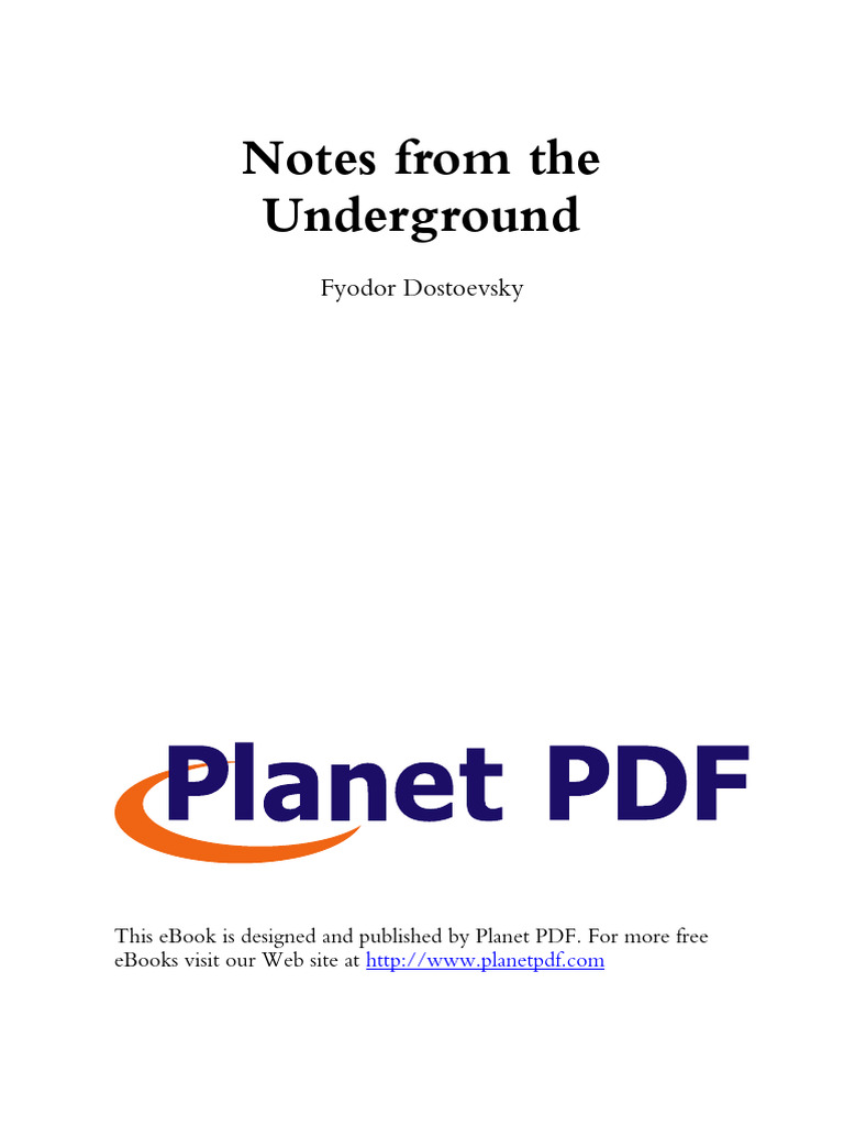 Notes From The Underground NT | PDF | Reason | Logic