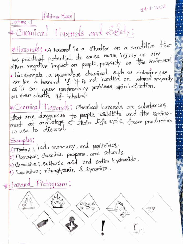 Chemical - Hazards - and - Safety Notes | PDF