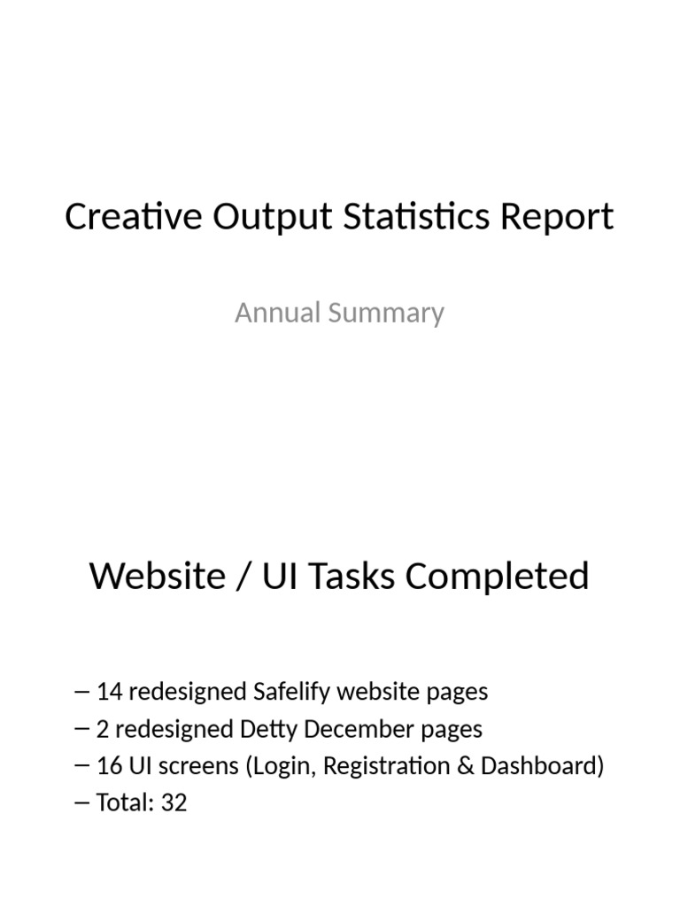 Creative Statistics Report | PDF