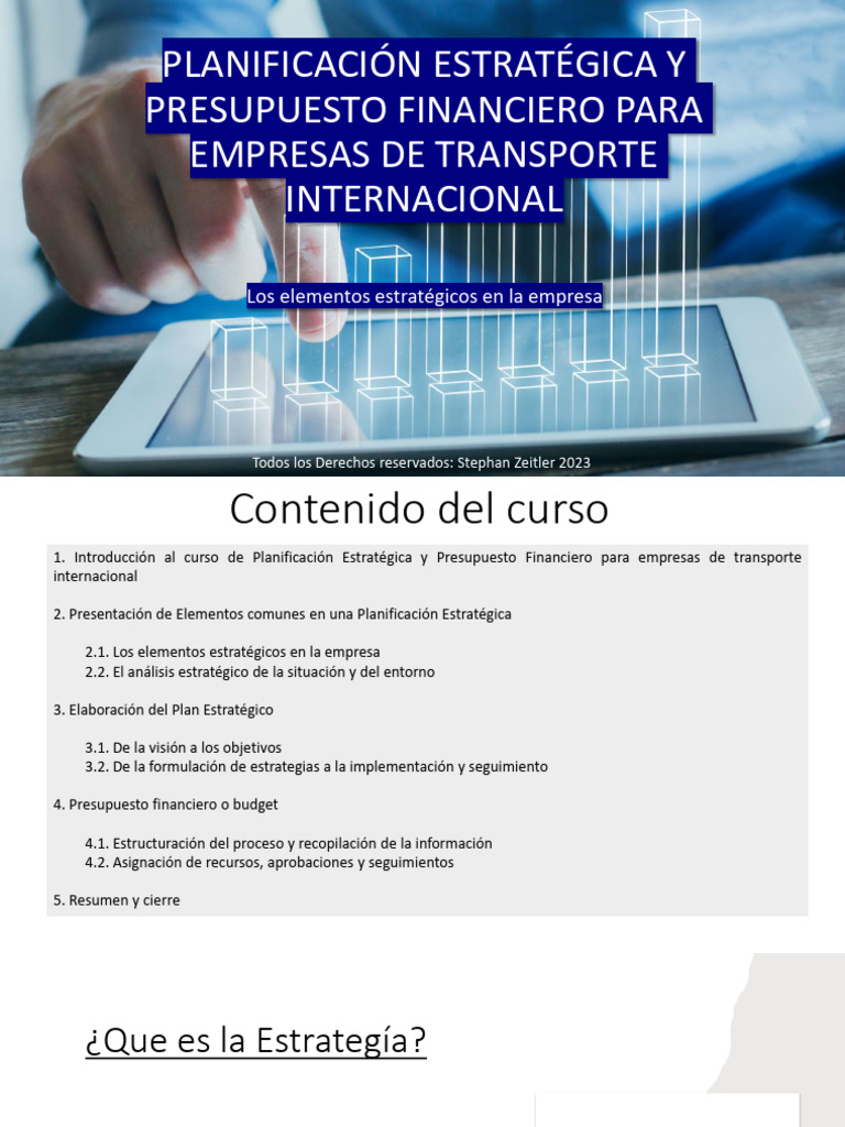 Estrategia y Presupuesto en Transporte | PDF | Planificación ...