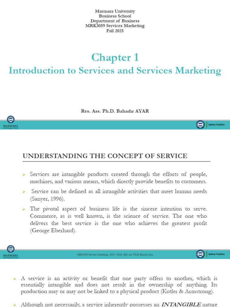 Introduction to Services Marketing Concepts | PDF | Marketing ...
