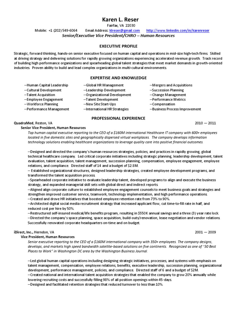 Vice President Human Resources - 1500162276