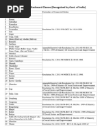 OBC A & B Caste List West Bengal 2025 | PDF | Social Groups Of India