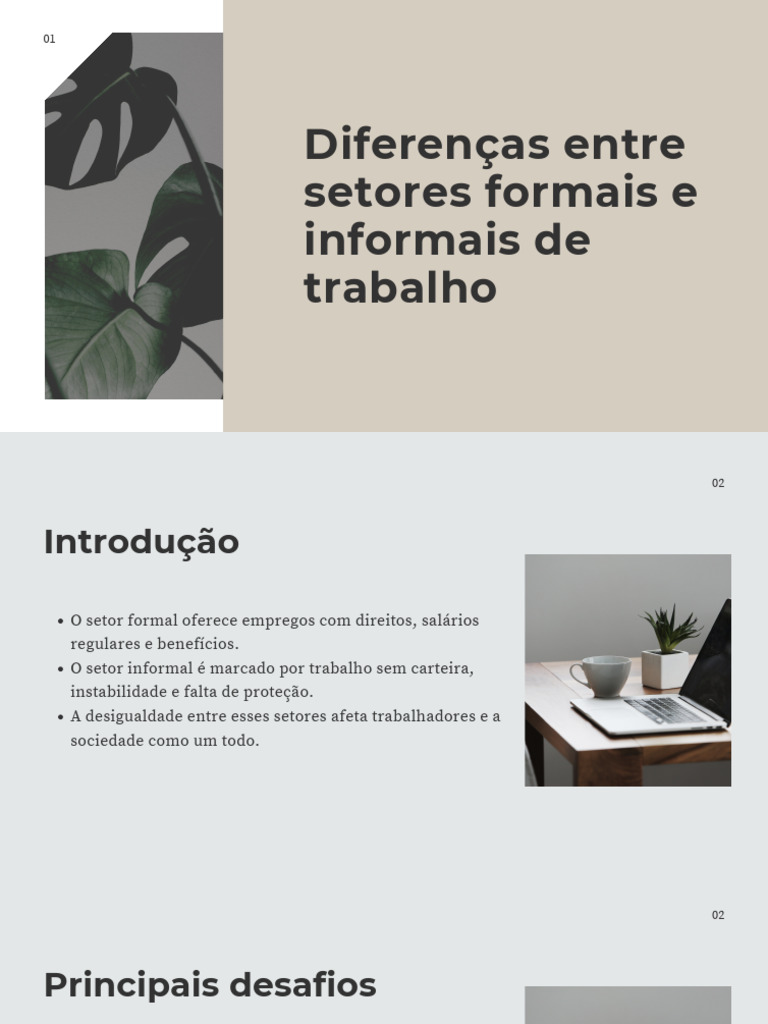 Diferenças Entre Setores Formais e Informais de Trabalho | PDF
