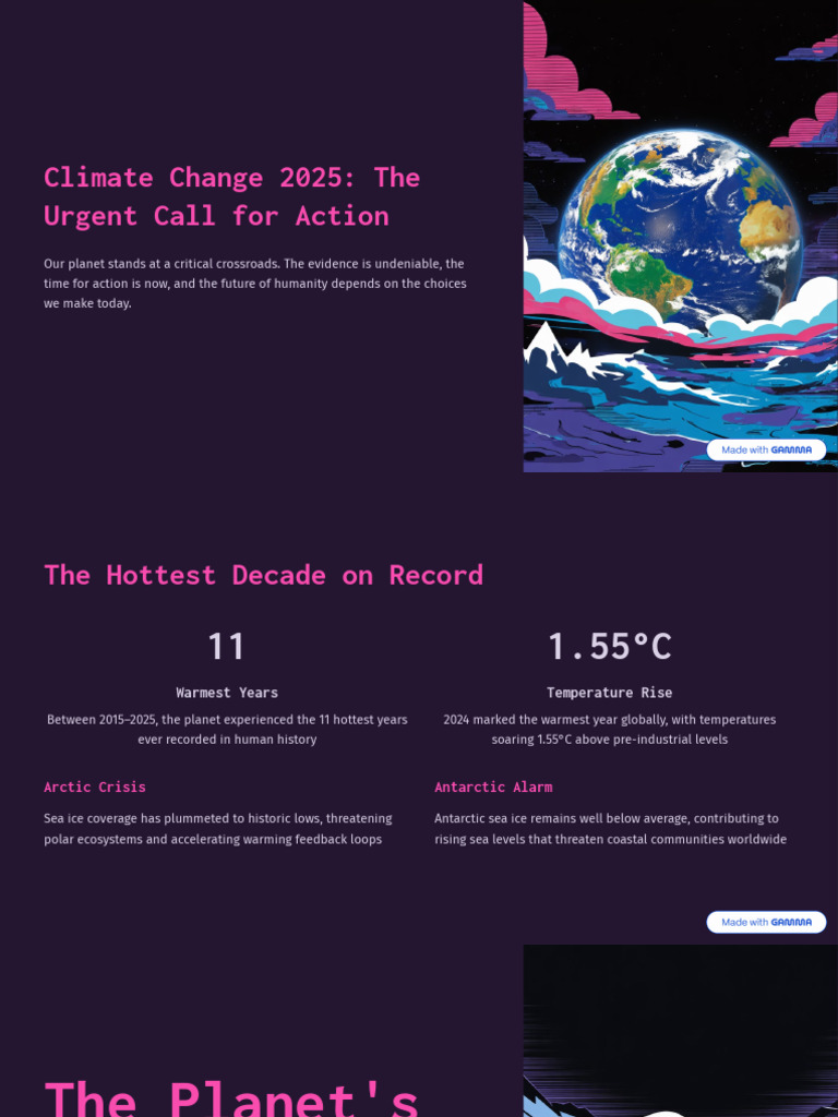 Climate Action 2025: Urgent Solutions Needed | PDF | Climate Change ...