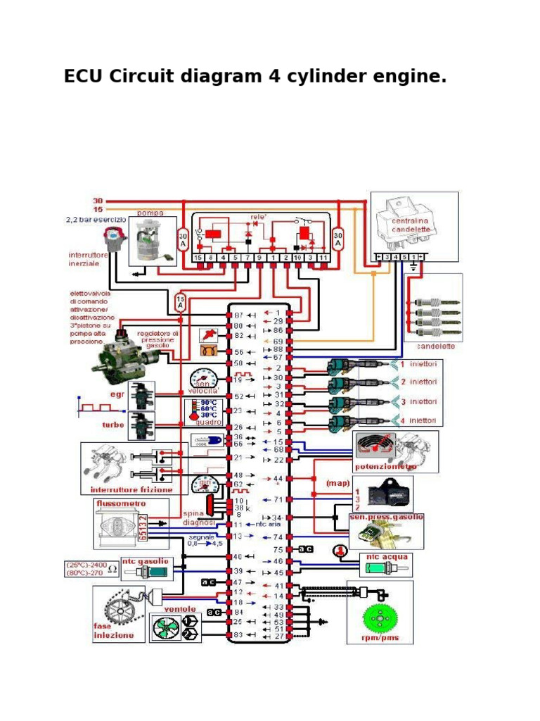 ECUcercuitdiagram 4 Cengine | PDF