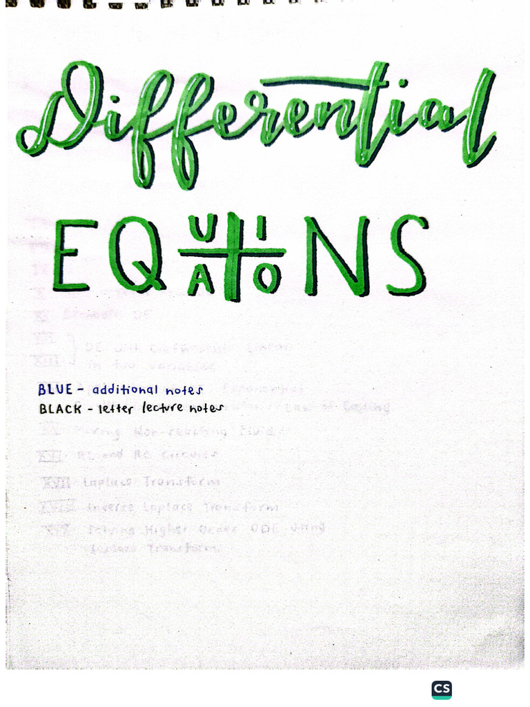 DE Notes P1 | PDF