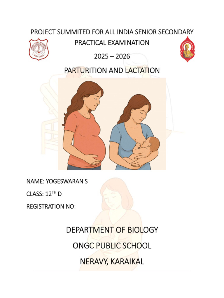 Biology Investigatory Project 12th PARTURATION AND LACTATION | PDF ...