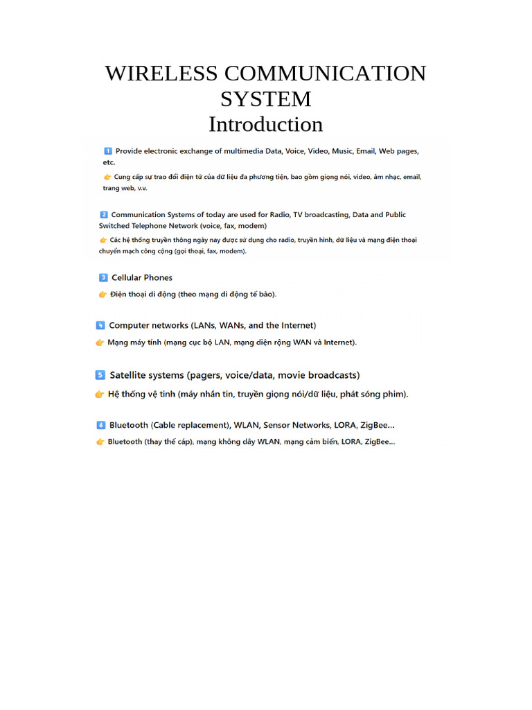 Overview of Wireless Communication Systems | PDF