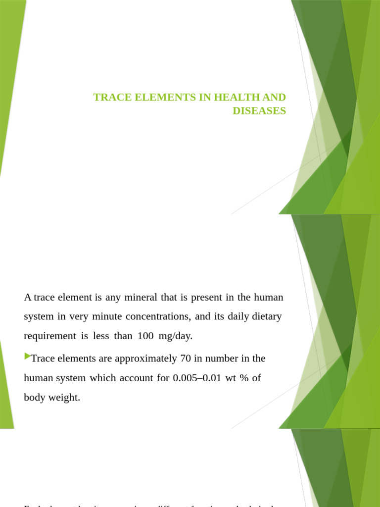 Essential Trace Elements in Health | PDF | Thyroid | Chromium