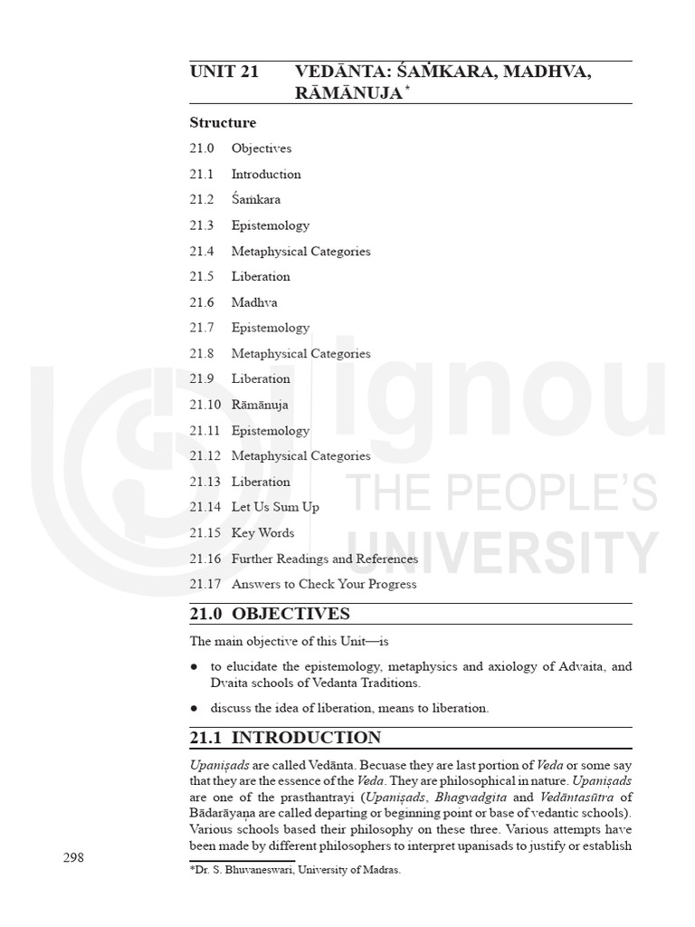 Unit 21 | PDF | Vedanta | Brahman