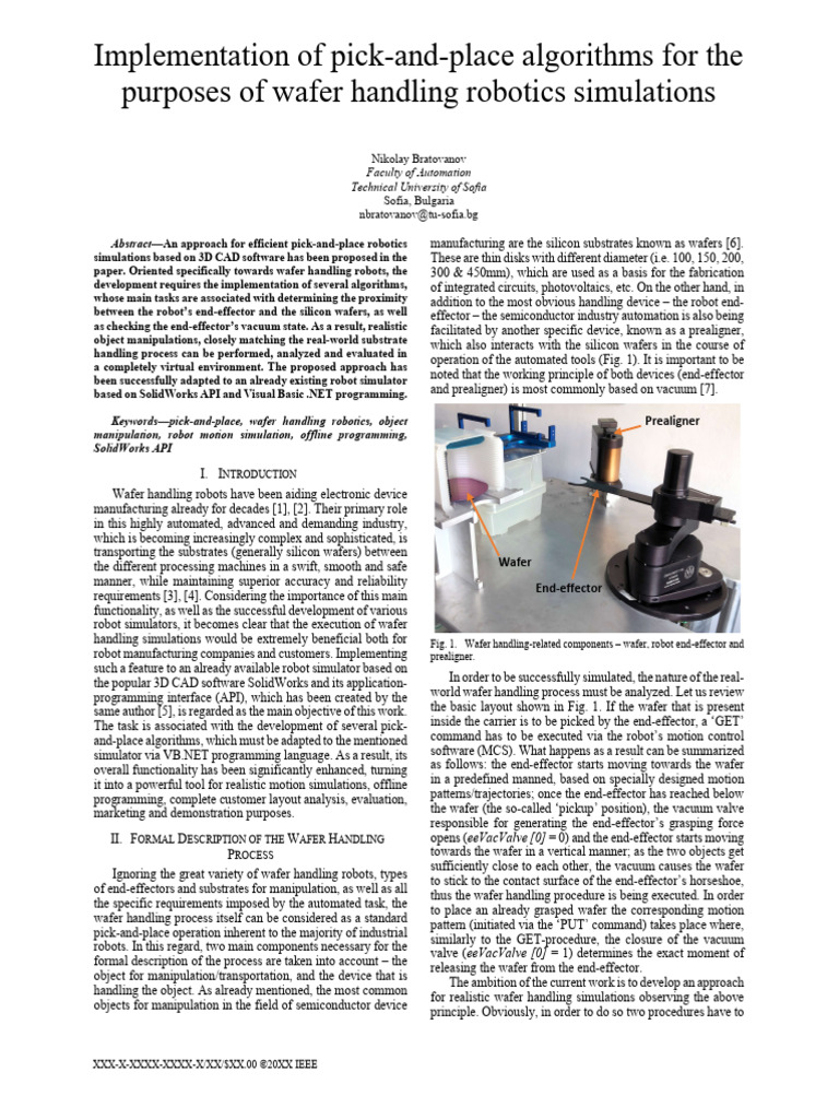 Wafer Handling Robotics Simulation Algorithms | PDF | Simulation ...