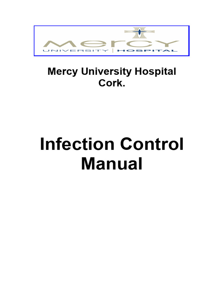 Mercy University Hospital Infection Control Manual | PDF | Hand Washing ...