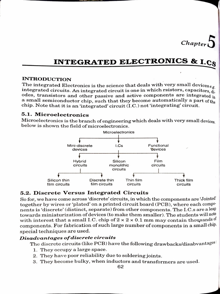 Integrated Electronics and IC Overview | PDF | Integrated Circuit ...