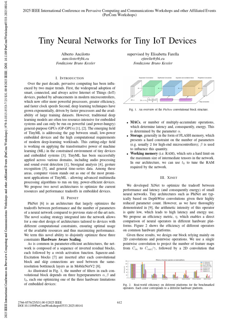 Tiny Neural Networks For Tiny IoT Devices | PDF | Deep Learning ...