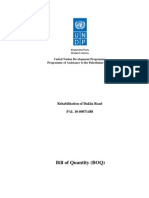 Bill of Quantity (BOQ) : United Nation Development Programme Programme of Assistance To The Palestinian People