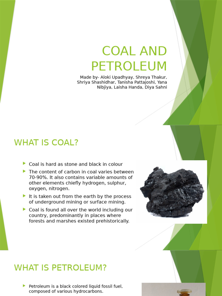 Understanding Coal and Petroleum Resources | PDF | Coal | Fuels