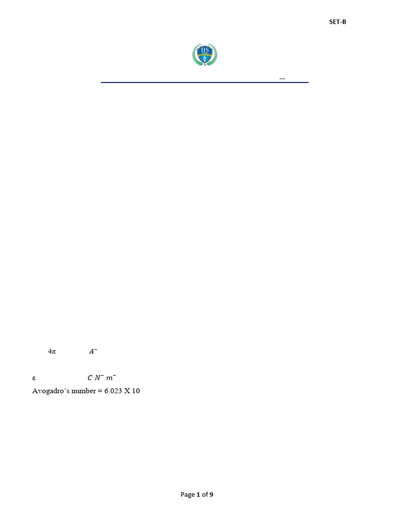 Grade XII Physics Exam Paper 2024-25 | PDF | Electrical Conductor ...