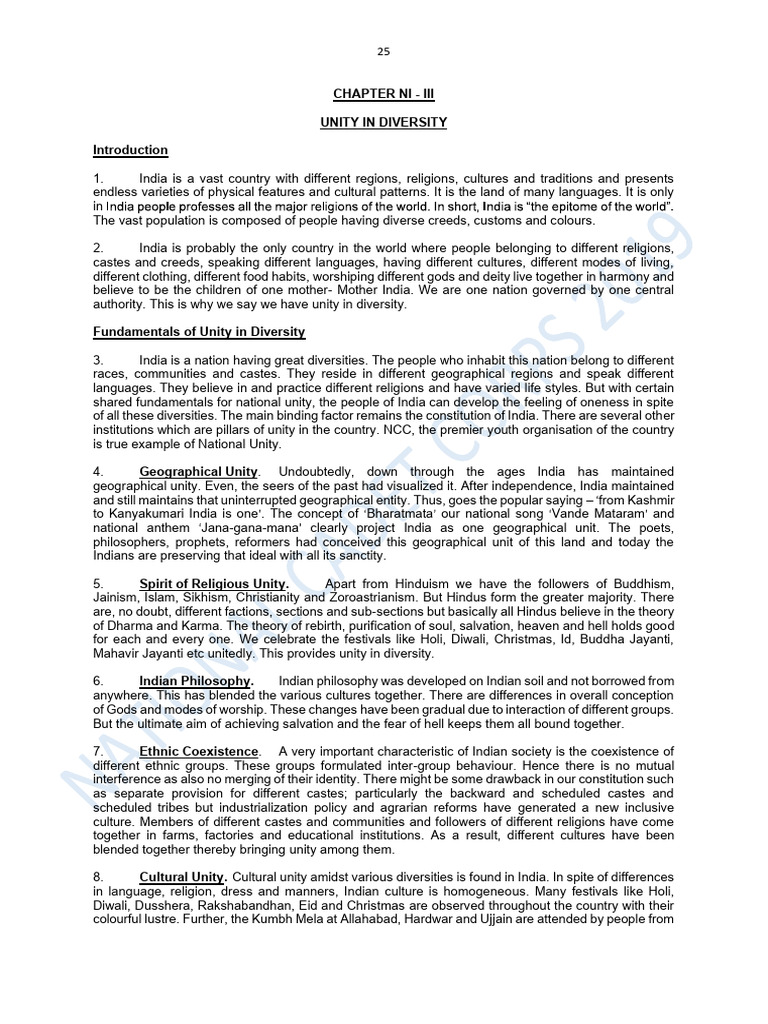 Unity in Diversity in India | PDF | Salvation | Karma