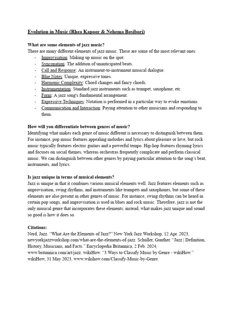 Evolution in Music | PDF
