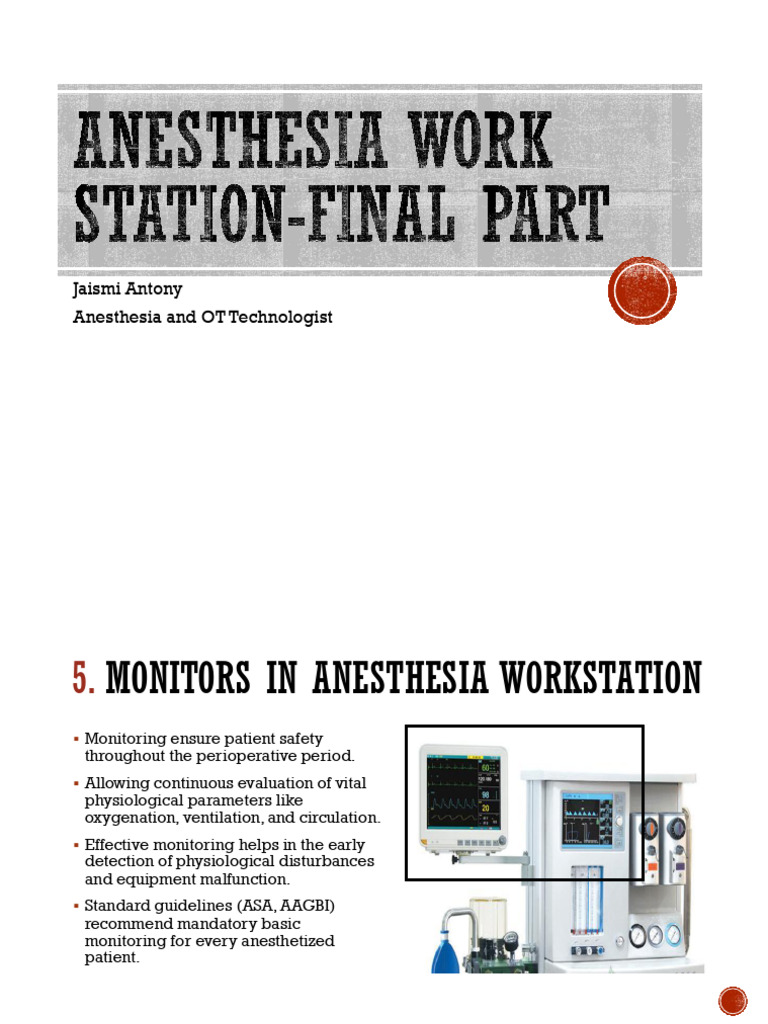 Anesthesia Workstation Monitoring Guide | PDF | Blood Pressure ...