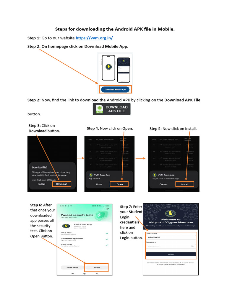 Steps For Downloading The Android App in Mobile | PDF