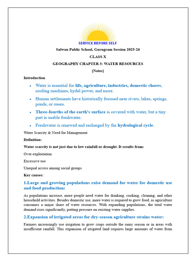 Water Resources Management in India | PDF | Water | Dam