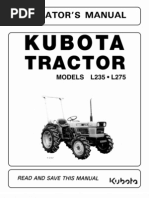 Kubota L235-L275 Operator's Manual