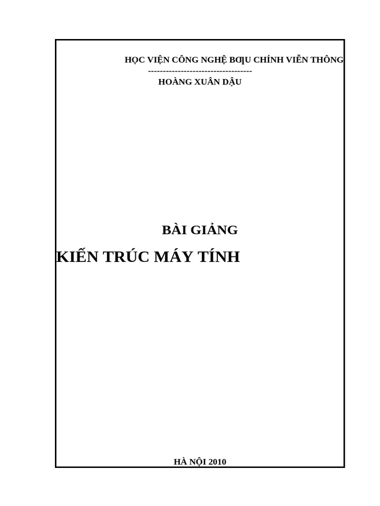 Bài giảng - KTMT | PDF