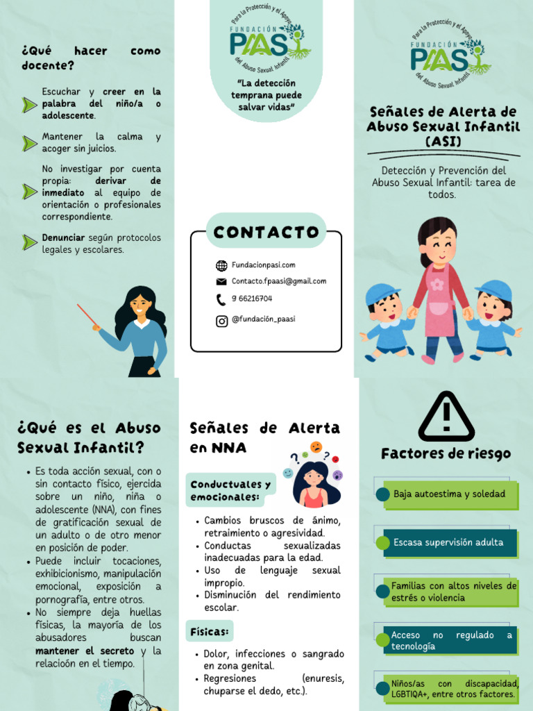 Señales de Alerta de Abuso Sexual Infantil LAAR | PDF | Abuso infantil ...