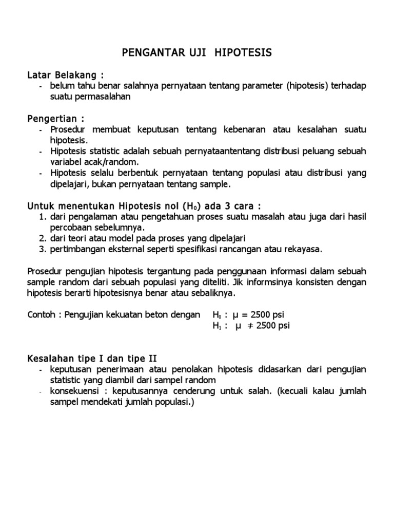 Handout Bab 5 Uji Hipotesis