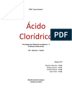 Produção e aplicações do ácido clorídrico