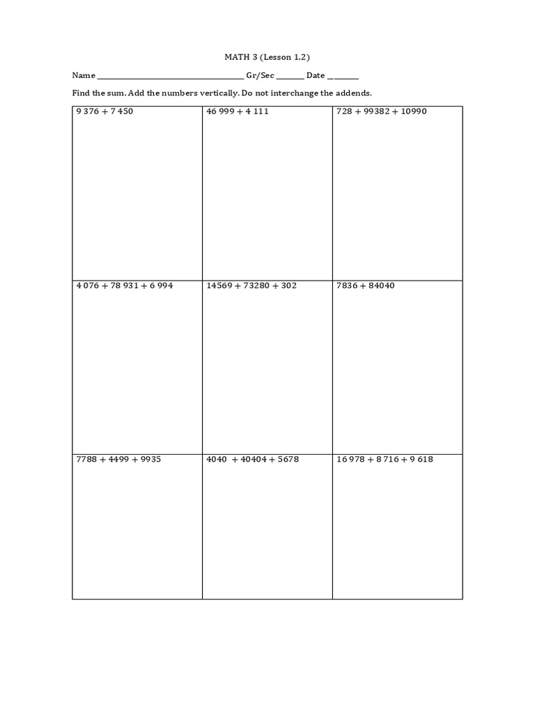 Math 3 WS1.4 | PDF