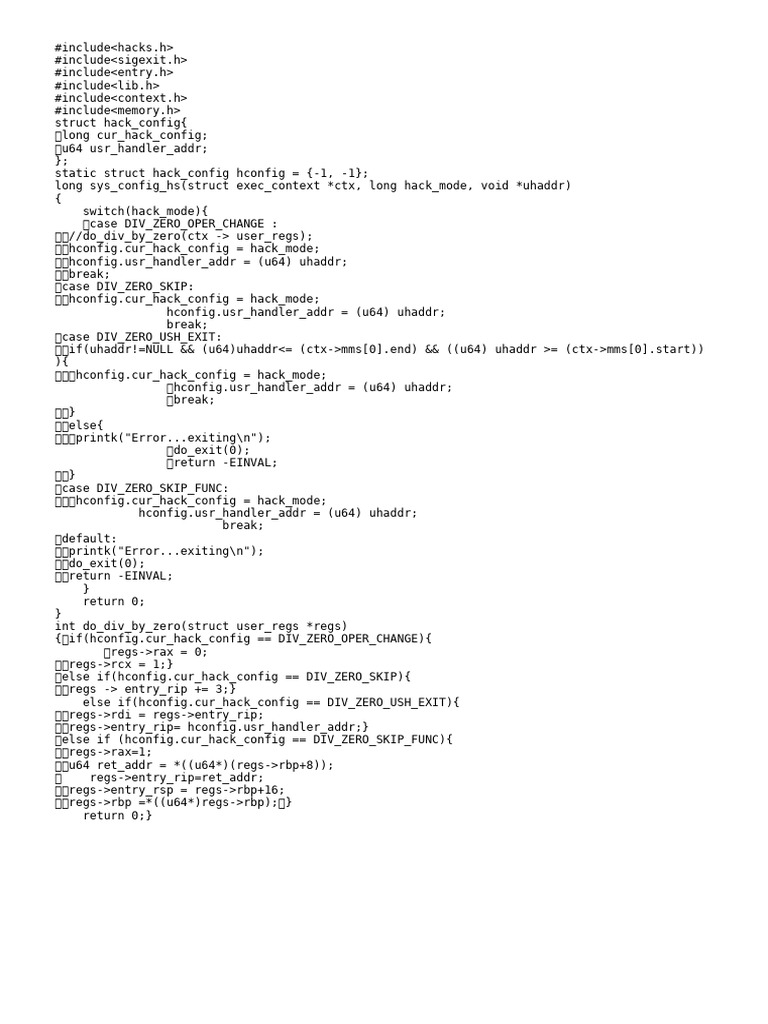 Div Zero Hack Config | PDF