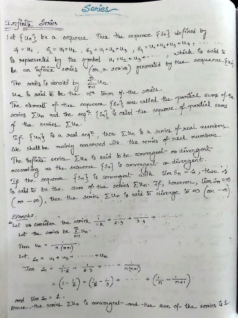 SERIES - Basic Concepts | PDF