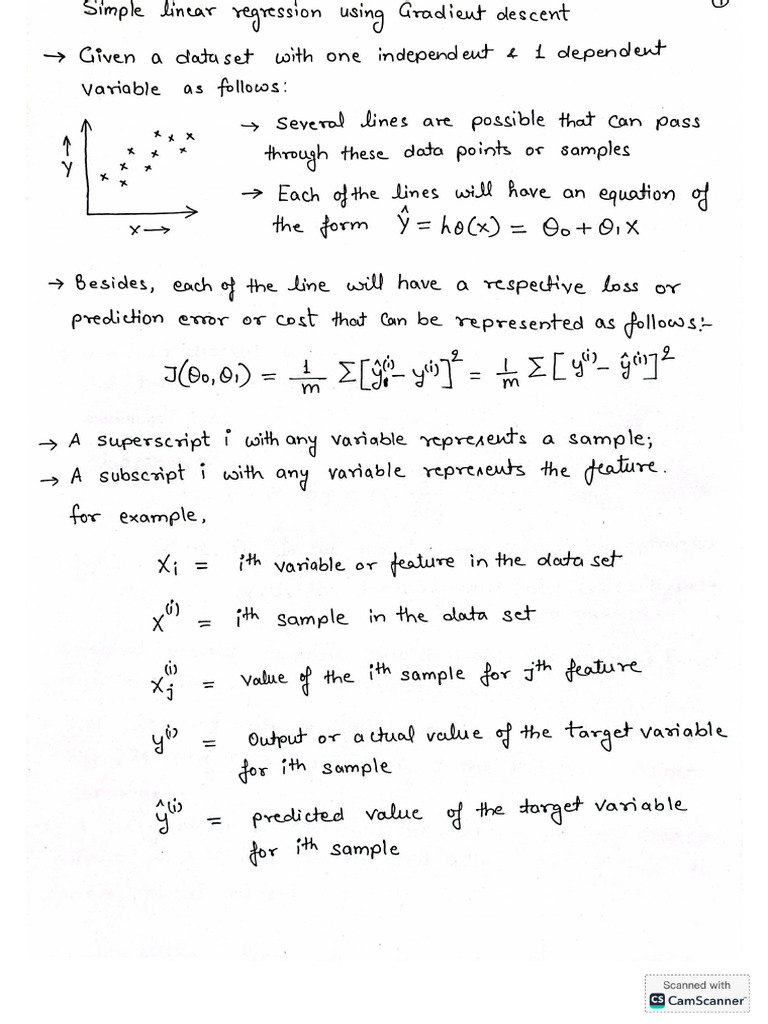 L4 Gradient Descent For Simple Linear Regression | PDF