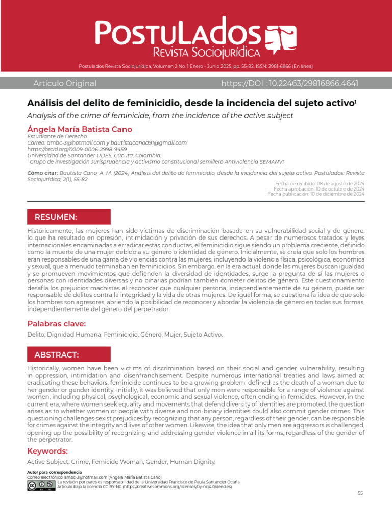 Análisis del feminicidio y su perpetrador | PDF | La violencia contra ...