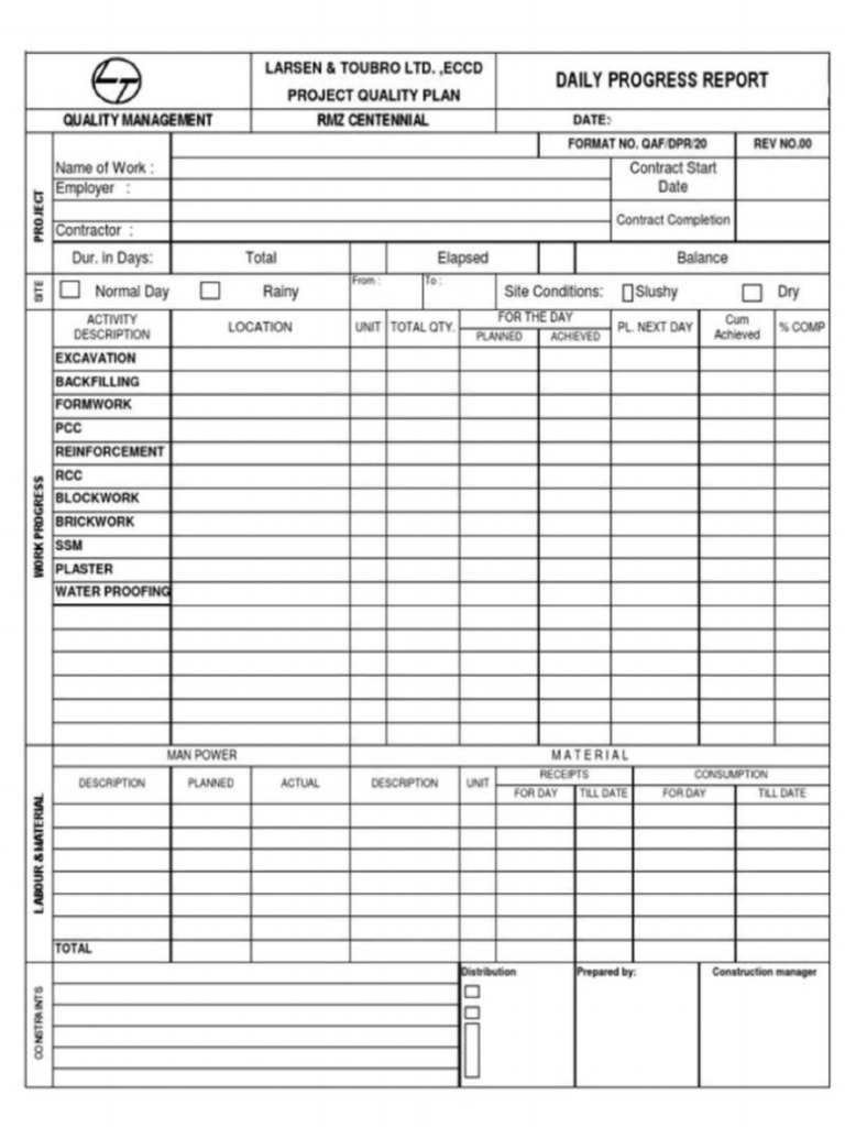 Daily Report Template | PDF