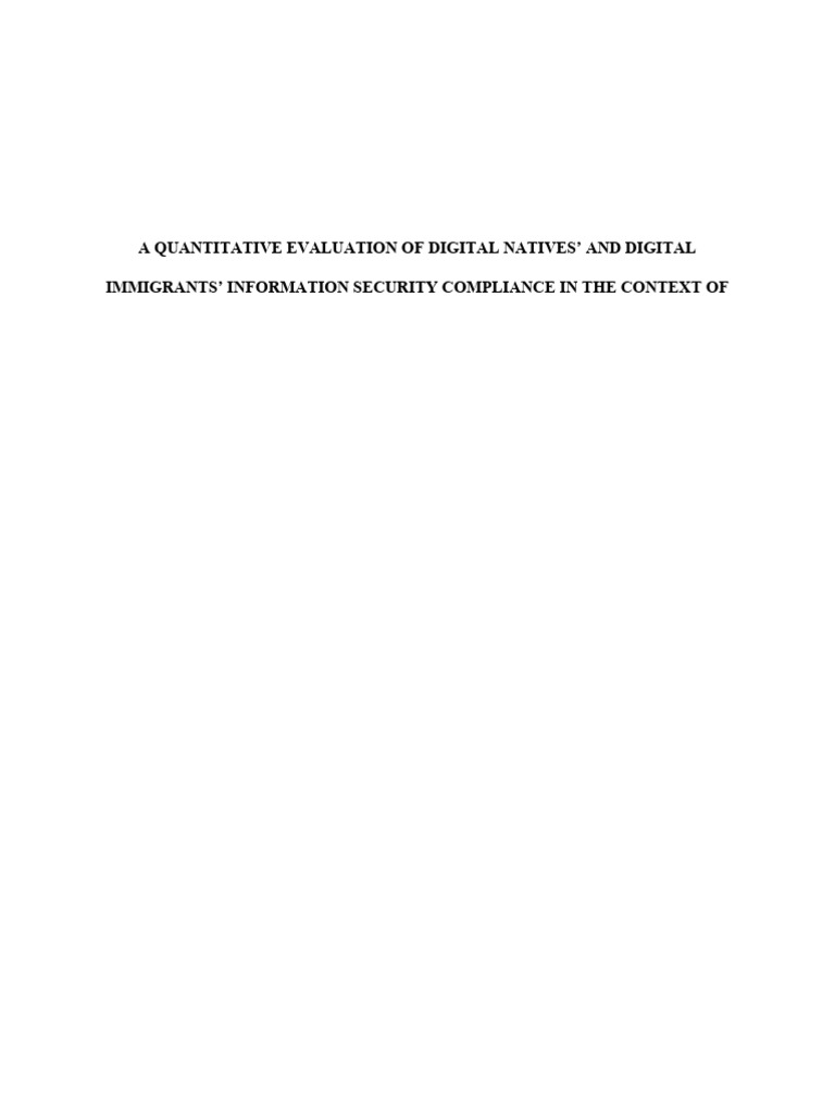 A Quantitative Evaluation of D | PDF | Self Efficacy | Methodology