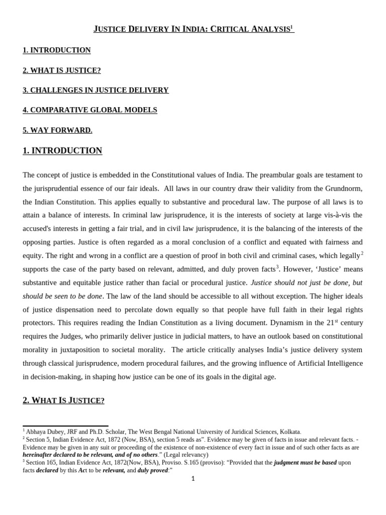 CRITICAL ANALYSIS. Justicedeliveryfinal | PDF | Justice | Crime & Violence