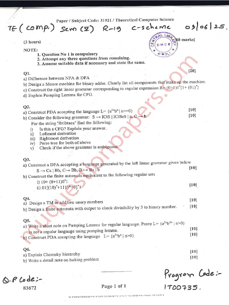 TCS Pyq | PDF