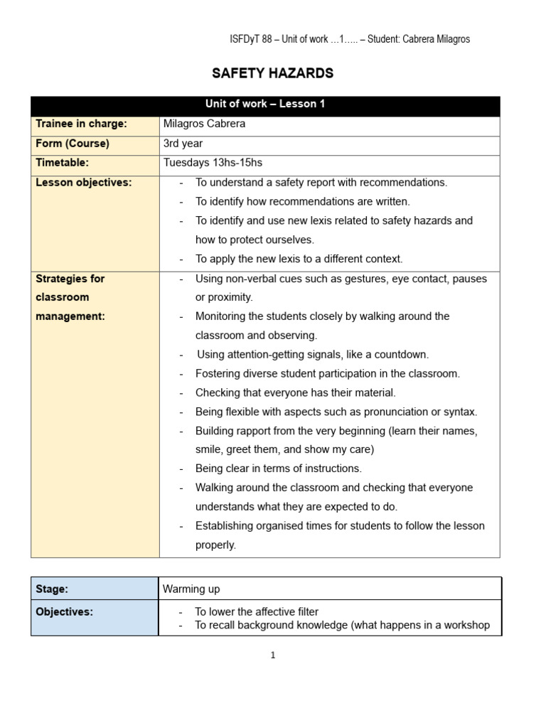 CABRERA Lesson Plan 1!! | PDF | Learning | Human Communication