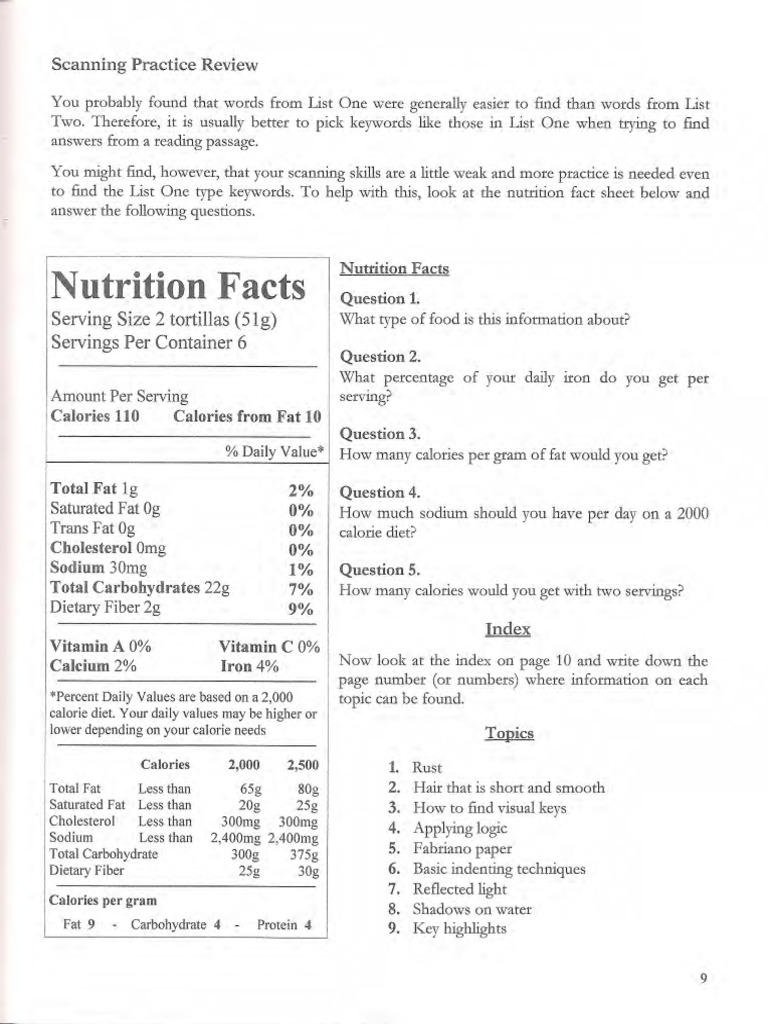 Reading Starter Skills | PDF