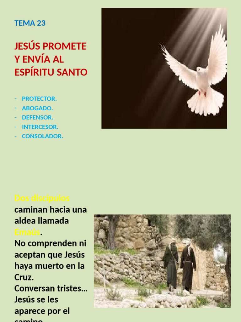 Tema 23. Jesús Promete y Envía Al E.Santo | PDF