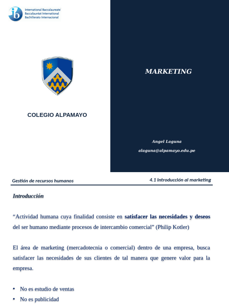 4.1 Introduccion Al Marketing | PDF | Marketing | Producto (Negocio)