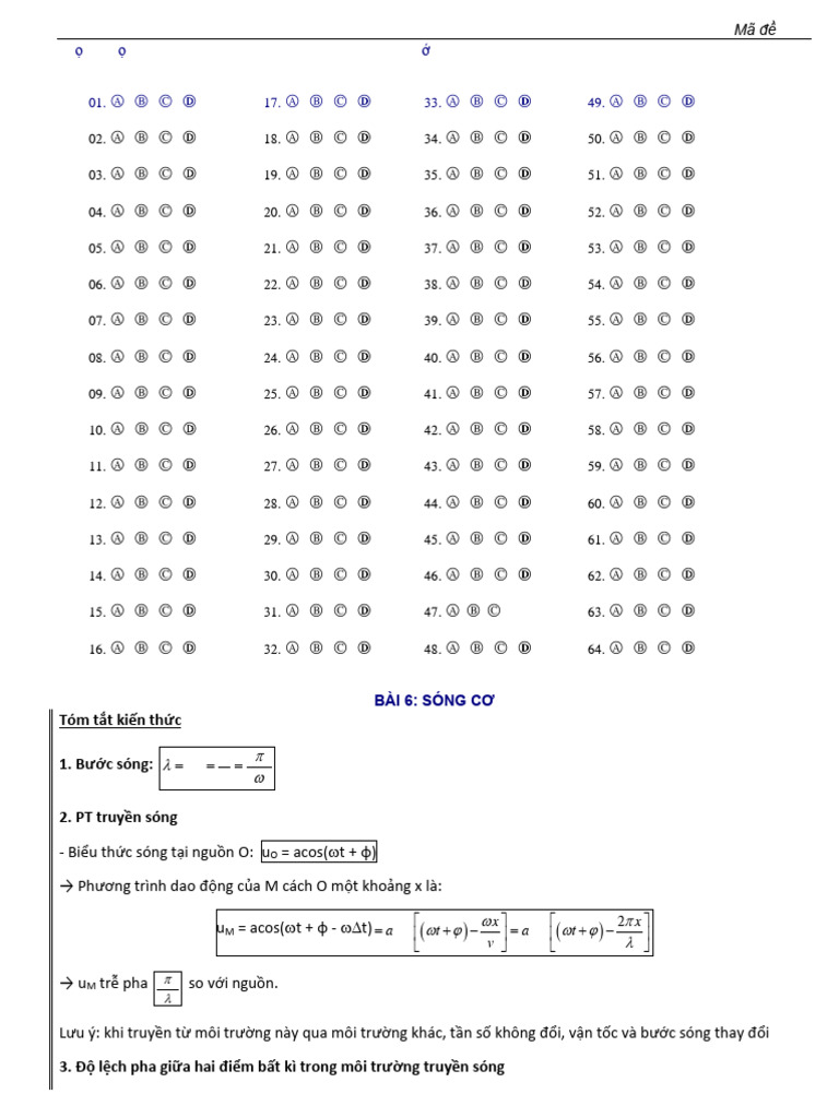 6 Dap An | PDF