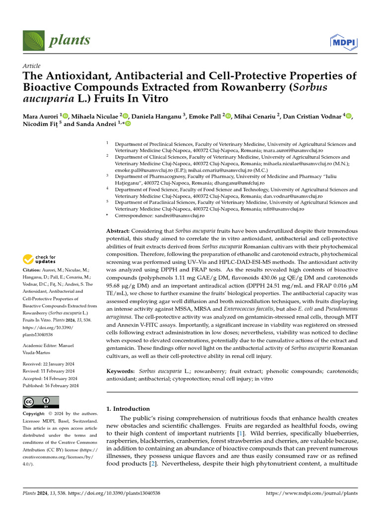 Plants 13 00538 | PDF | Polyphenol | Phenolic Content In Wine