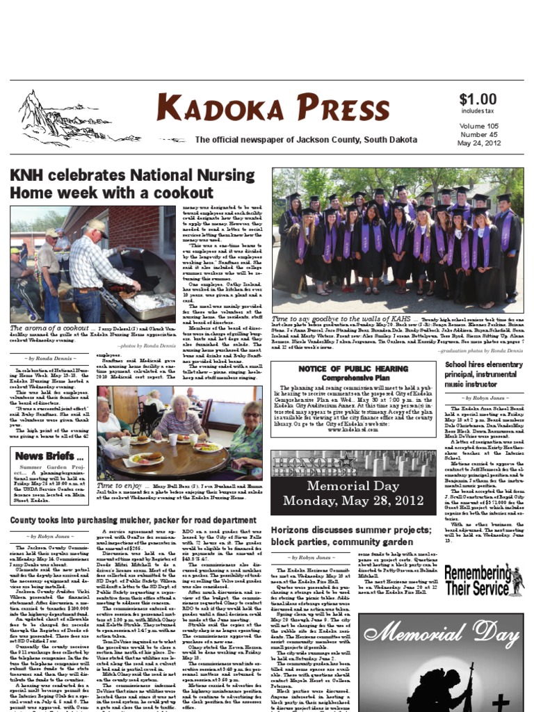 The Kadoka Press, May 24, 2012 Lutheranism Veteran Free 30day
