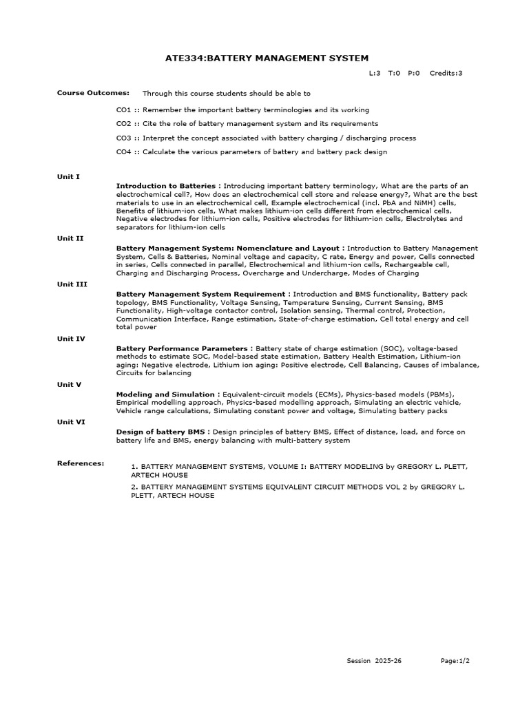 Battery Management System Overview | PDF | Lithium Ion Battery ...